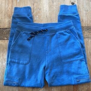 𝅺j. Crew CrewCuts Boys cozy fleece cargo sweatpants indigo blue XL 12-14